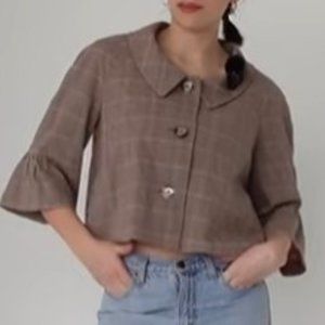 ISO Ann Taylor swing a-line trapeze plaid jacket